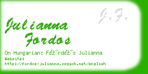 julianna fordos business card